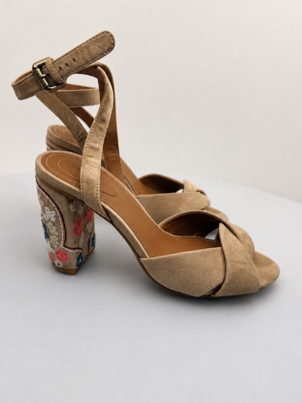 See By Chloe Embroidered Block Heel Size 38